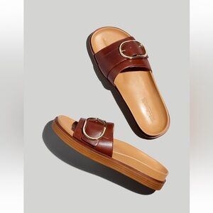 MADEWELL The Dayna Buckle-Strap Sandals 🤎 Size 8.5